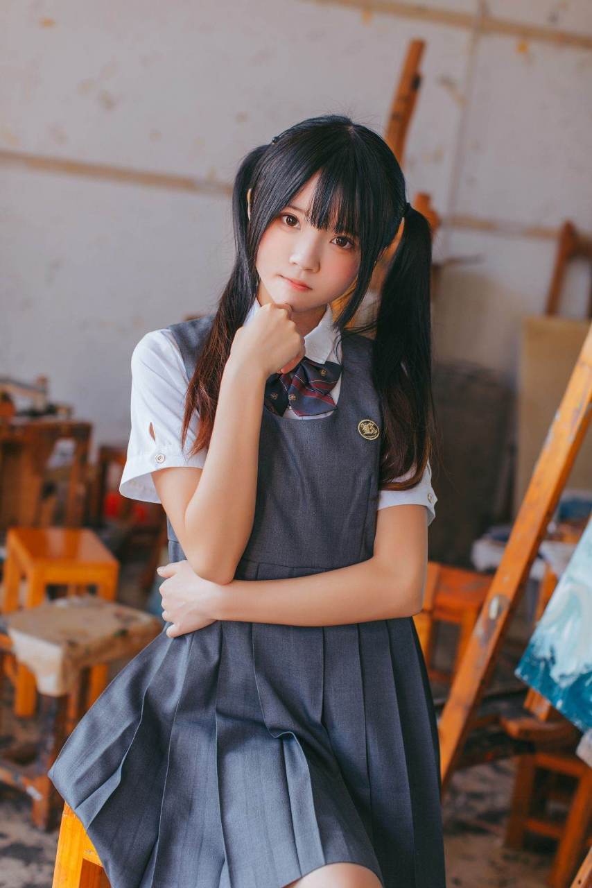 图库-桜桃喵 畫室少女 - Loli schoolgirl cosplay - (17P)